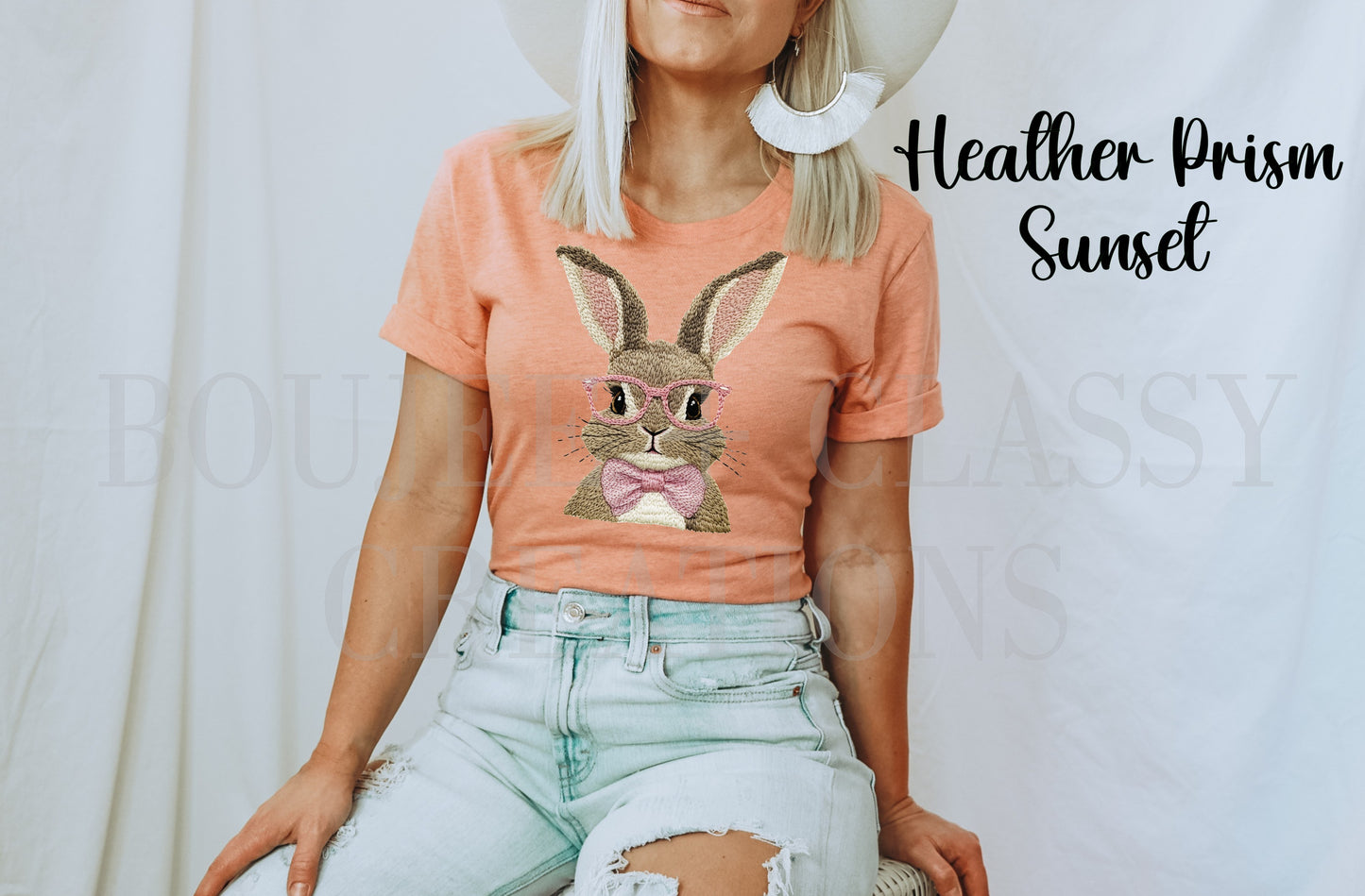 Faux Embroidered Bunny