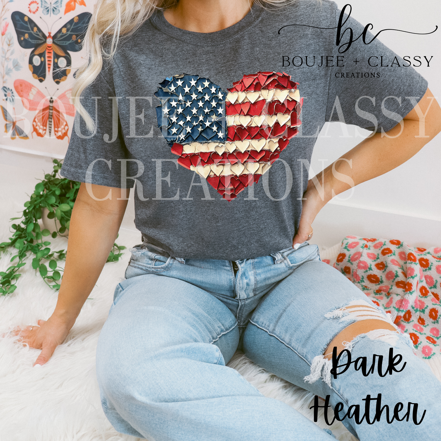 Patriotic Brushstrokes Flag