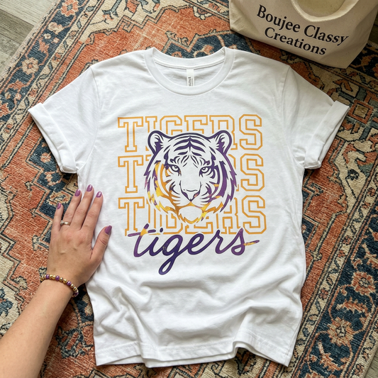 Purple & Gold Tigers Graphic Tee
