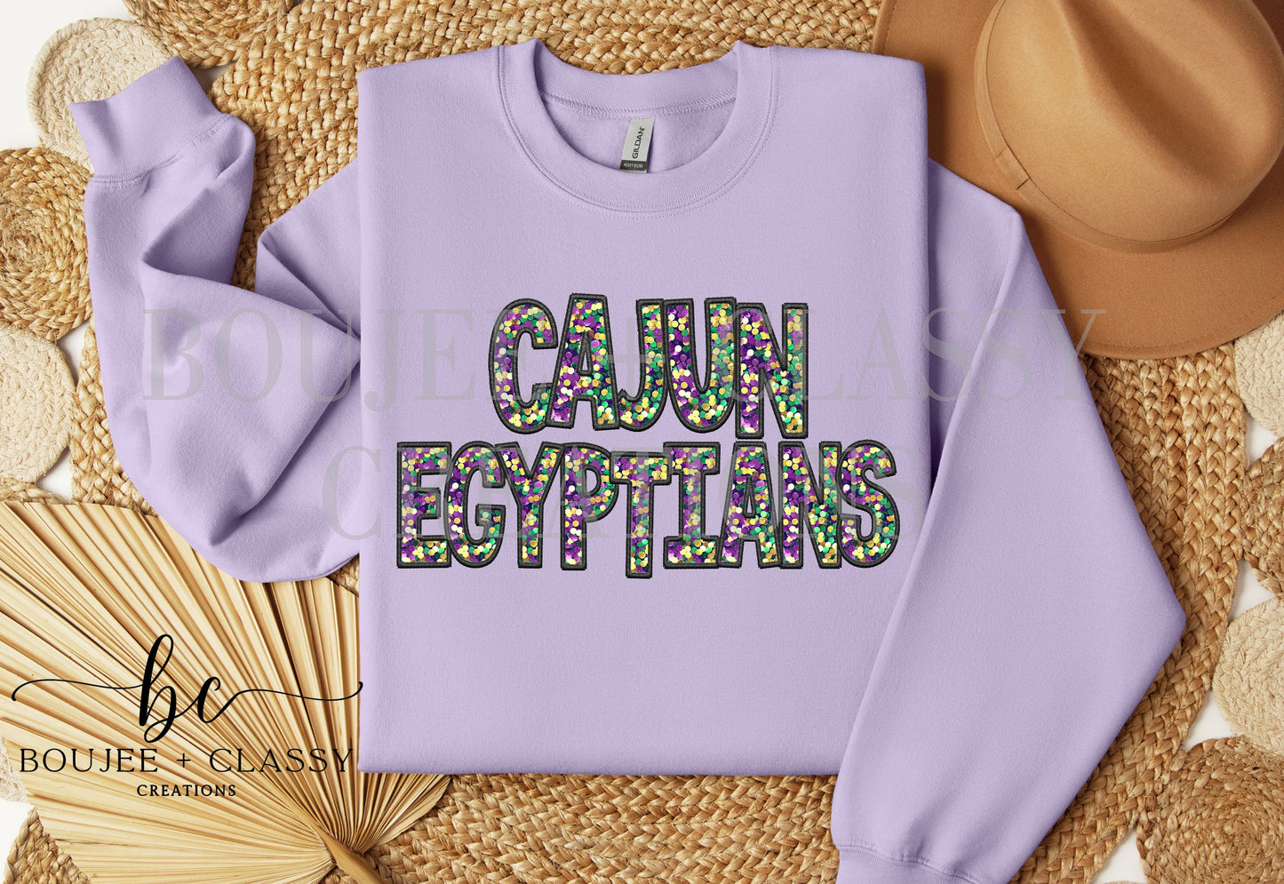 Cajun Egyptians – Mardi Gras Faux Embroidery / Sequins