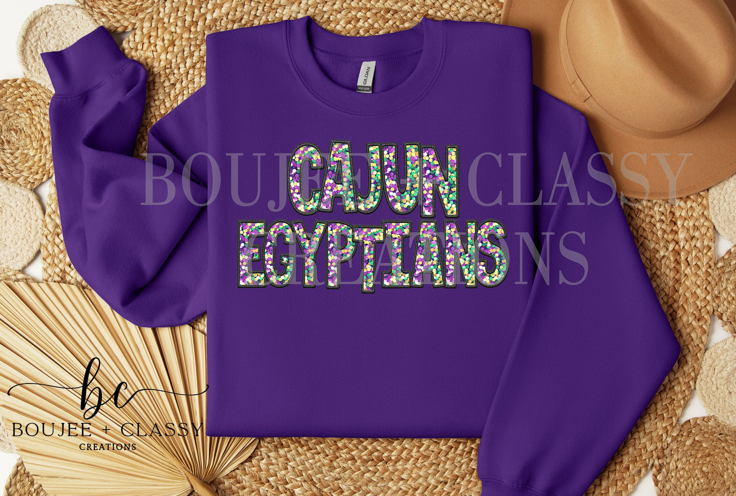 Cajun Egyptians – Mardi Gras Faux Embroidery / Sequins