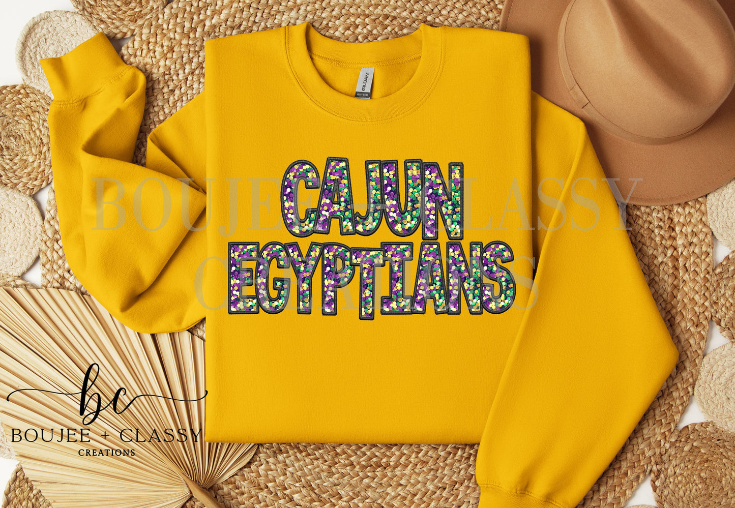 Cajun Egyptians – Mardi Gras Faux Embroidery / Sequins