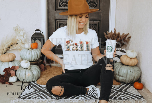 Fall Floral Vibes Tee
