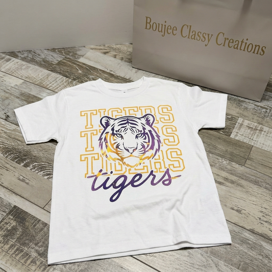 KIDS - Purple & Gold Tigers Graphic Tee