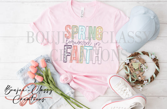 Spring Forward in Faith - Faux Embroidery