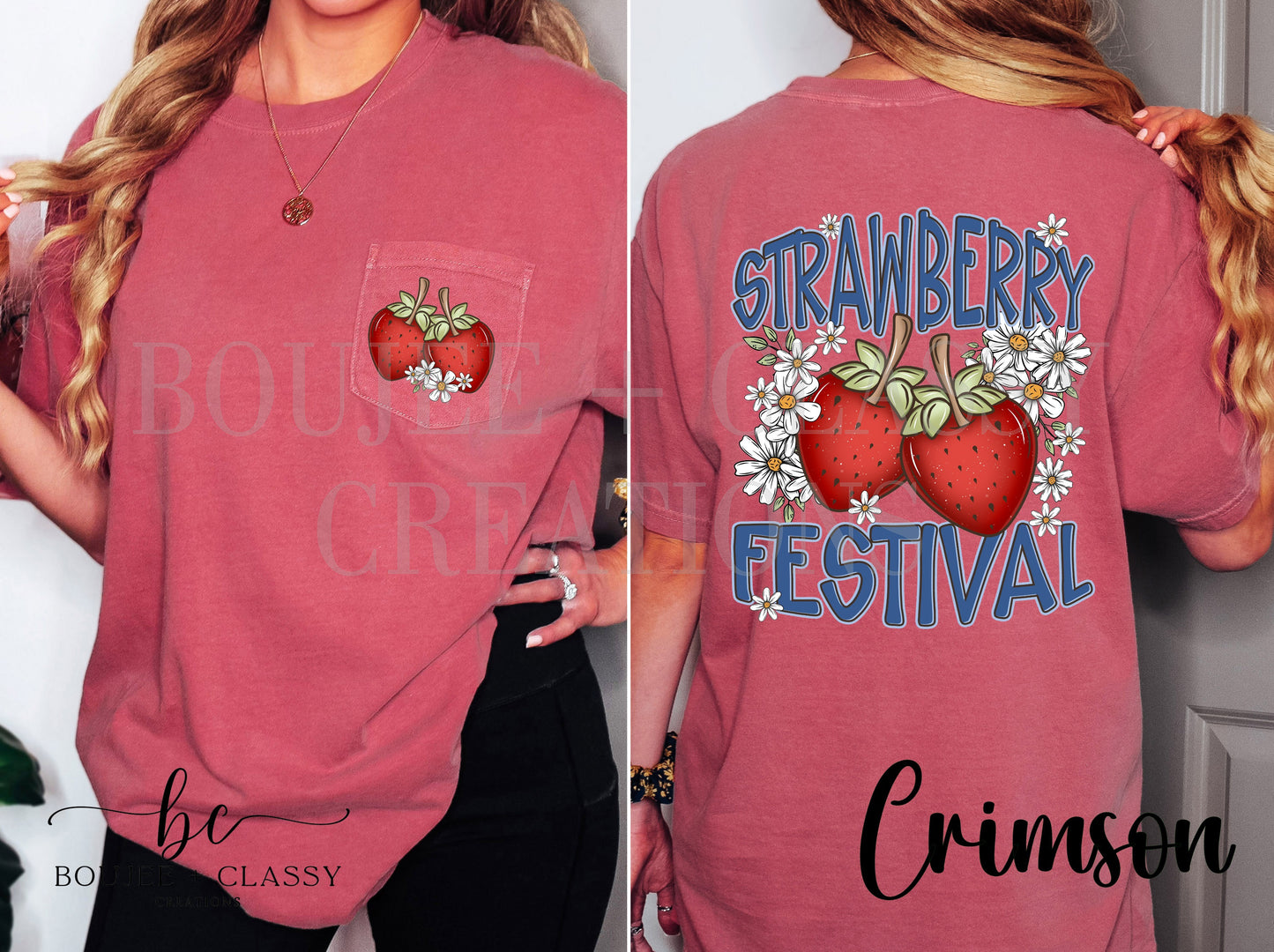 Strawberry Festival Pocket Tee