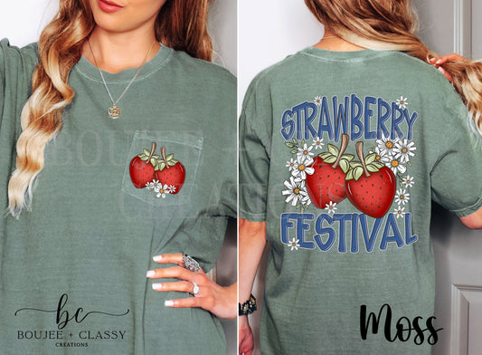 Strawberry Festival Pocket Tee